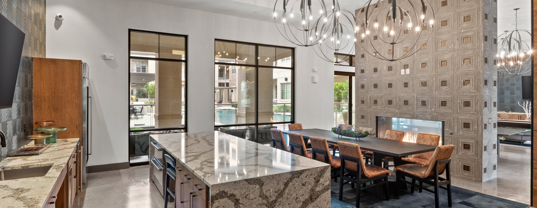 clubhouse with demo kitchen